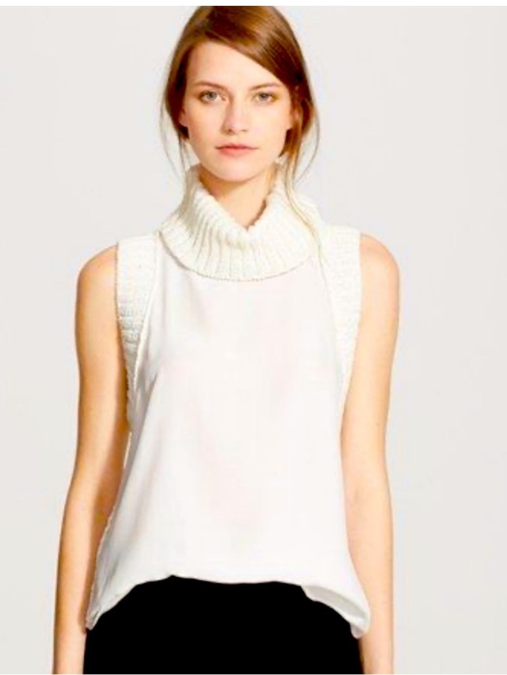Elizabeth & James "Tivi" Silk Turtleneck Tank Top Size Small